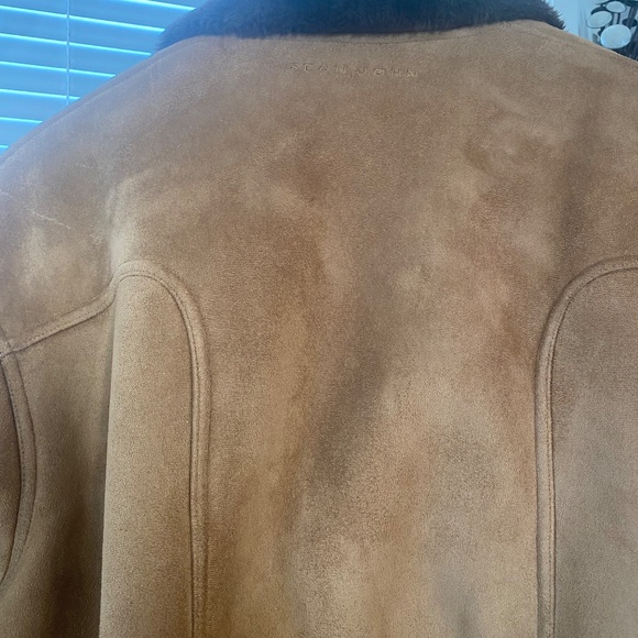 Vintage Sean John Suede Brown Men's Bomber Fur Lined Coat/Jacket Size XXL - Picture 7 of 12